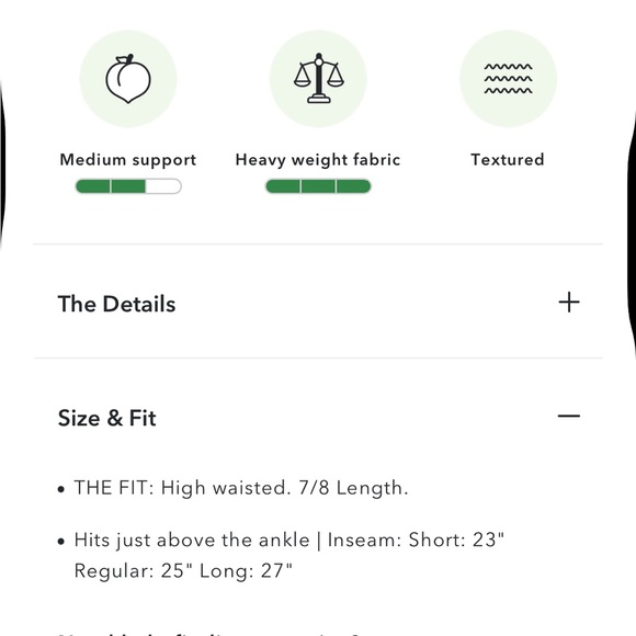 Offline by Aerie Gold seamless cable high waisted Leggings large - Picture 6 of 8